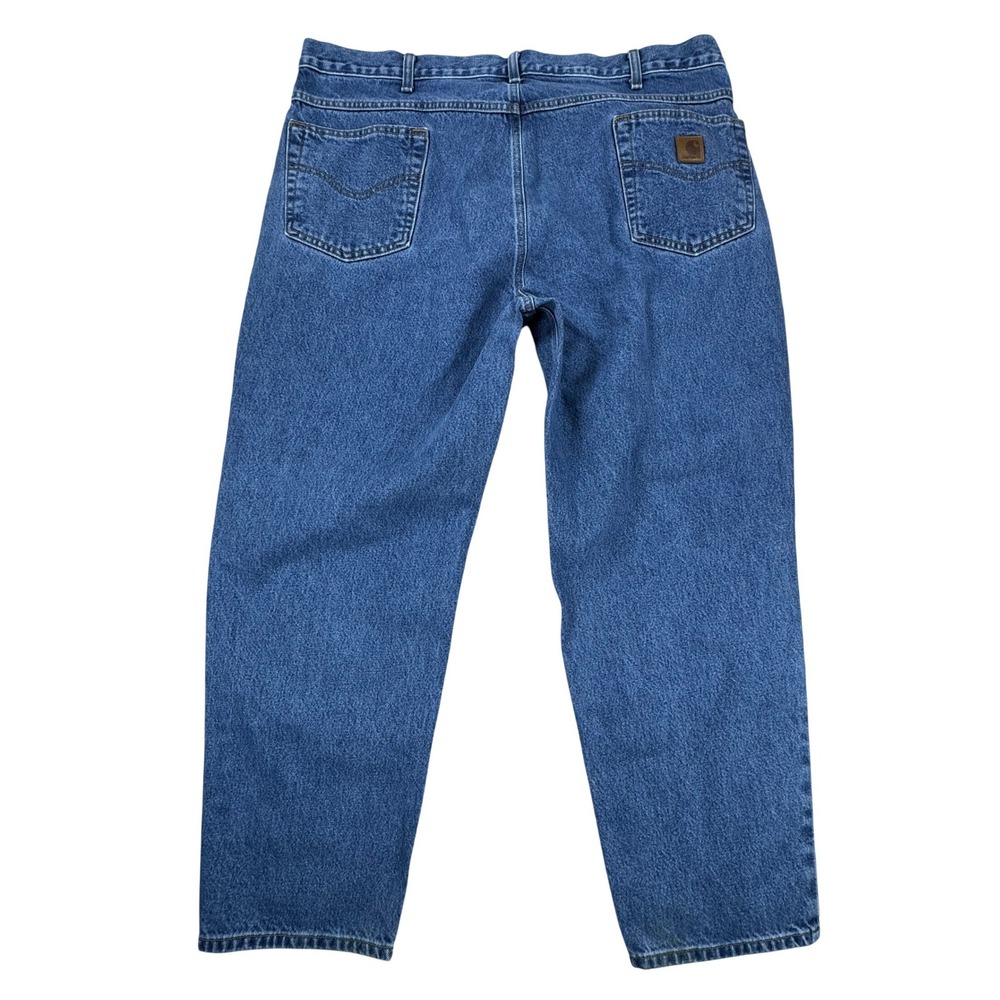 Carhartt B17 STW Relaxed Fit Stonewash Blue Denim Jeans Mens 42x30 Workwear - Picture 10 of 11